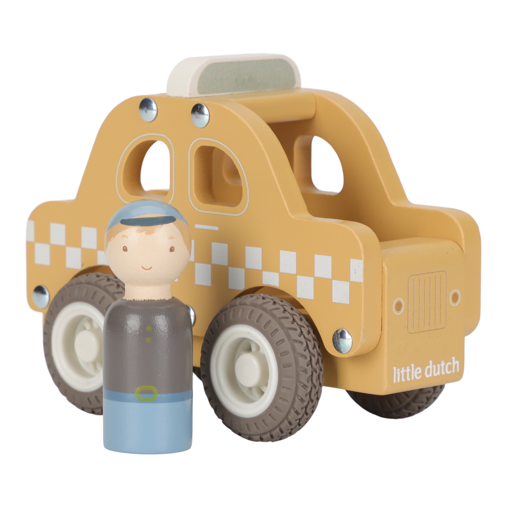 LD houten taxi - geel