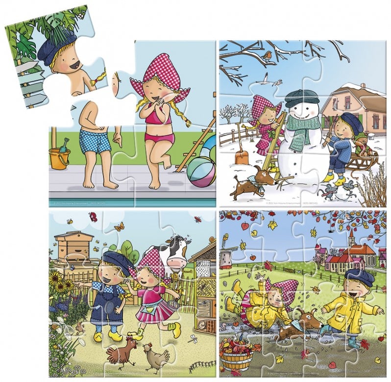 Fien en Teun puzzel 4 in 1