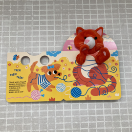 Handpopboek Kom je spelen? Kat