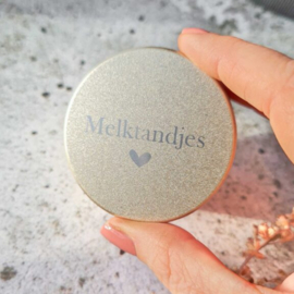 Bewaardoosje melktandjes goud