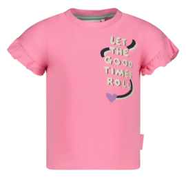 Jubel t-shirtje roze - Rolling into spring