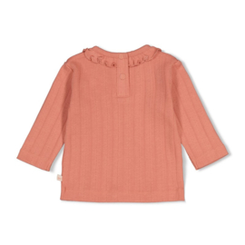 Feetje longsleeve pointelle rib roze - Forest Garden