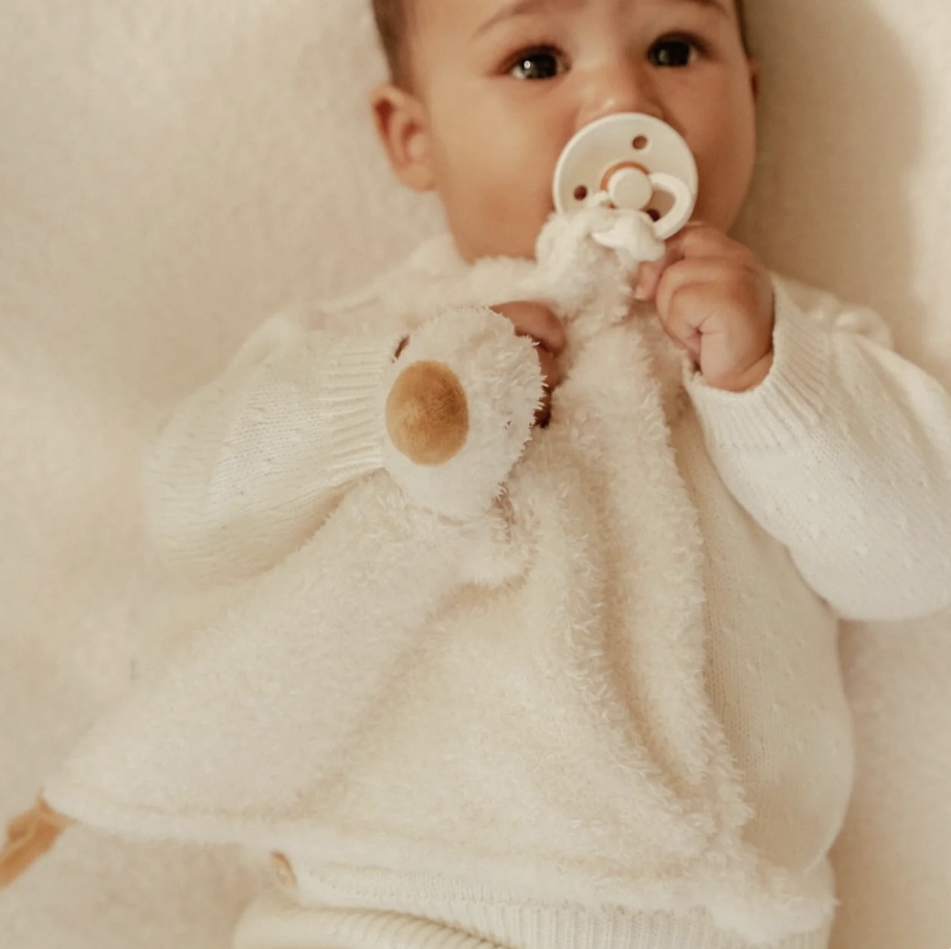 LD knuffeldoekje gansje wit - Goose - newborn naturels