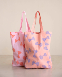 Katoenen shopper big bow litchi