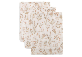 Jollein hydrofiele washandjes bloomy  - 3 pack