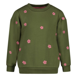 Jubel sweater groen - Moon Flowers