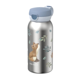 LD x Mepal RVS drinkfles pop-up 600 ml - Blauw Forest Friends