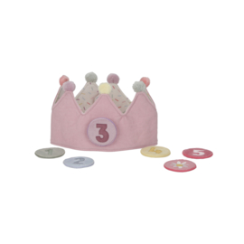 Little Dutch roze verjaardagskroon van stof