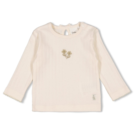 Feetje longsleeve offwhite pointelle - Let your dreams blossom