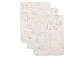 Jollein hydrofiele washandjes elephant tales