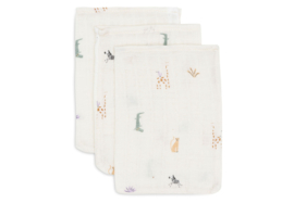 Jollein hydrofiele washandjes - Jungle Jambo (3 pack)