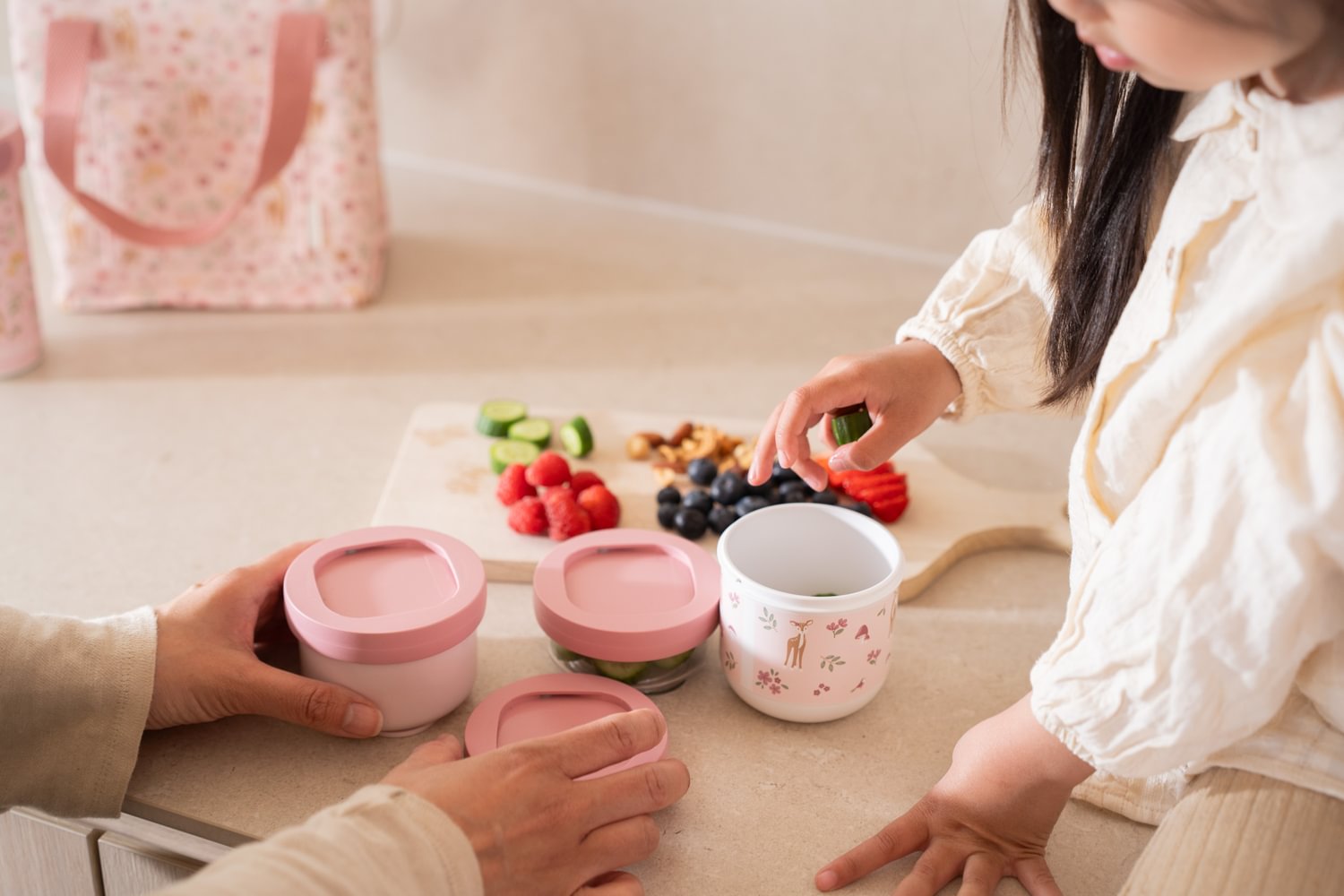 LD x Mepal snackbox - 3 delige set Fairy Garden 