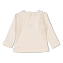 Feetje longsleeve offwhite pointelle - Let your dreams blossom