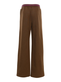 LOOXS Wide leg broek Olive Lurex