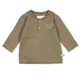 Feetje long sleeve Rawr Some olive green