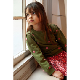 Jubel sweater groen - Moon Flowers