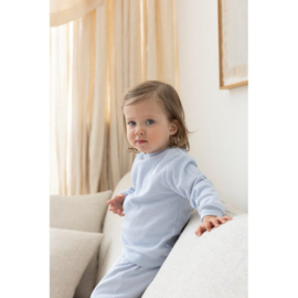 Feetje wafel pyjama licht blauw