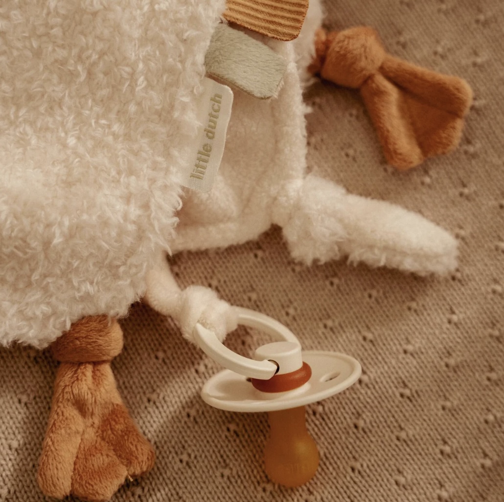 LD knuffeldoekje gansje wit - Goose - newborn naturels