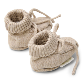 LD slofjes - gebreid - beige - Newborn Naturels