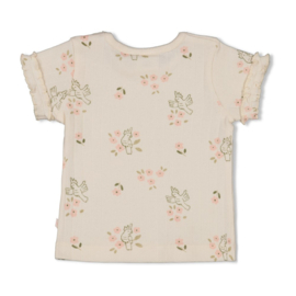 Feetje t-shirt offwhite - Let your dreams blossom