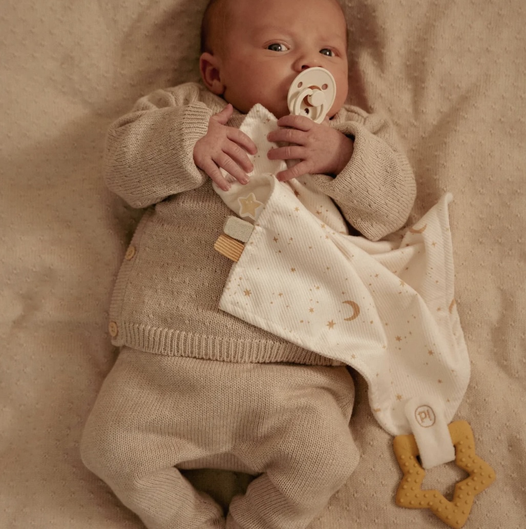 LD Knuffeldoekje met bijtring - Newborn Naturels