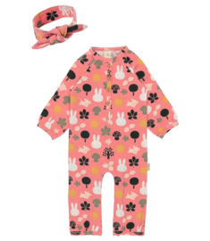 Nijntje onesie + haarbandje roze maat 56