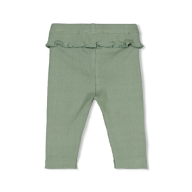 Feetje legging pointelle rib groen - Lucky Bloombird