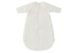 Jollein babyslaapzak met afritsbare mouwen - rib offwhite 60 cm