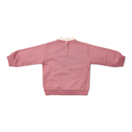 Little Dutch sweater met kraag roze - Fairy Garden