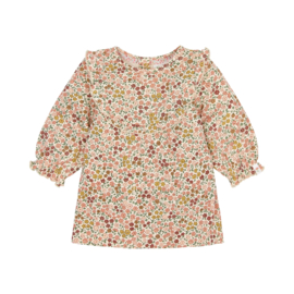LD jurk met ruches en bloemenprint