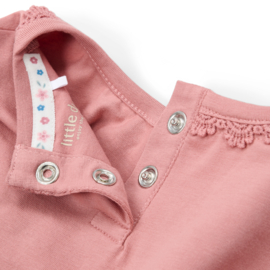LD t-shirt met ruches en bloemen
