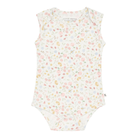 LD romper mouwloos flowers & butterflies maat 50/56