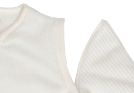 Jollein babyslaapzak met afritsbare mouwen - rib offwhite 60 cm