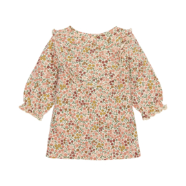 LD jurk met ruches en bloemenprint