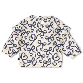 Feetje sweater strikjes - Winter Denim
