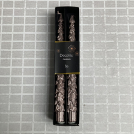 Dinerkaarsen kerstboom rose gold 2 stuks