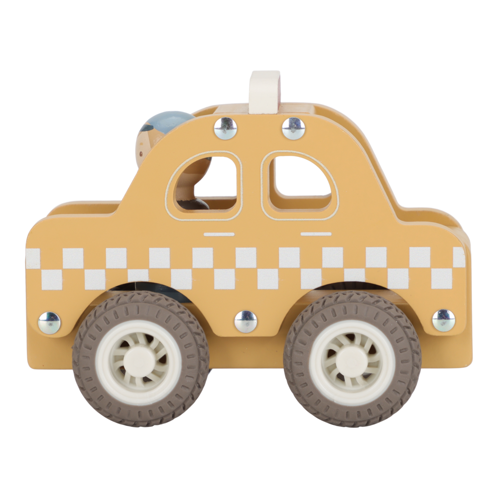 LD houten taxi - geel