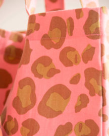 Katoenen shopper leopard grapefruit