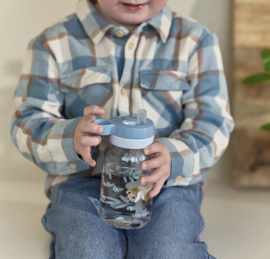 LD x Mepal Drinkfles met rietje 450 ml - Blauw Forest Friends