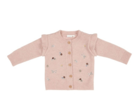 Little Dutch vestje met borduursel soft pink - 62