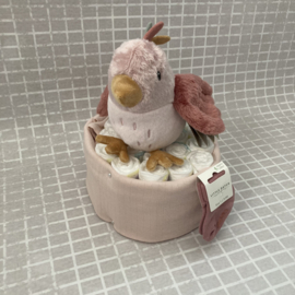 Little Dutch luiertaart pure pink met vogel