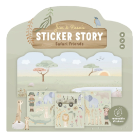 LD Safari herbruikbaar stickerboek - Sticker Story