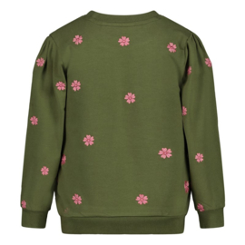 Jubel sweater groen - Moon Flowers