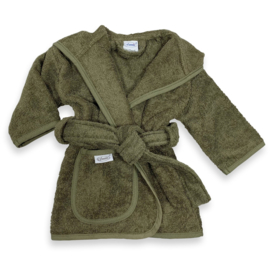 Badjasje moss green maat 1-2 jaar