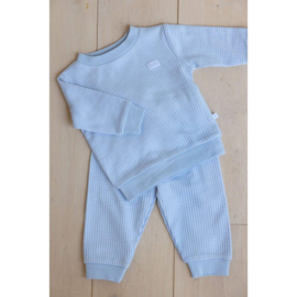 Feetje wafel pyjama licht blauw