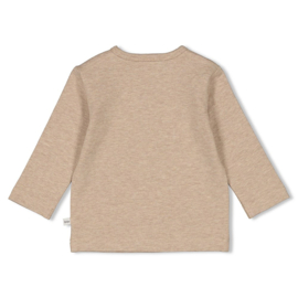 Feetje shirtje taupe "Wilderness" maat 92