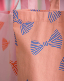 Katoenen shopper big bow litchi