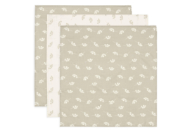 Jollein hydrofiele doeken 70 x 70 cm Twig olive green 3-pack