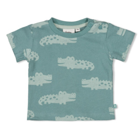 Feetje t-shirt groen - You croc my world