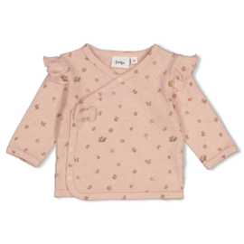 Feetje overslag shirt pointelle rib - Fall in love